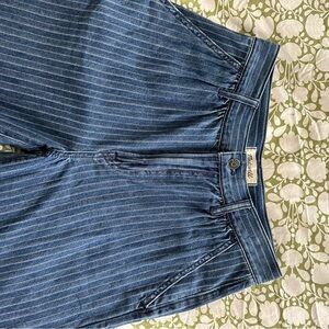 Madewell Blue Striped Denim Pants